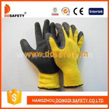 Baumwolle / Polyester Liner Crinkle Latex Handschuhe (DKL328)